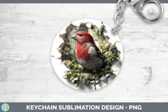 GorgeousBirds 01 3D Hole Keychain design.