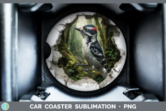 GorgeousBirds 01 3D Hole Car Coaster design.