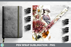 GorgeousBirds 01 Autumn Floral Pen Wrap design.