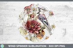 GorgeousBirds 01 Autumn Floral Wind Spinner design.