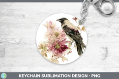 GorgeousBirds 01 Autumn Floral Keychain design.
