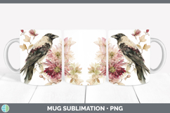 GorgeousBirds 01 Autumn Floral Mug Wrap design.