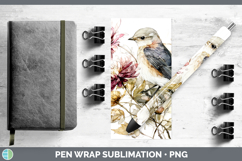 GorgeousBirds 01 Autumn Floral Pen Wrap design.