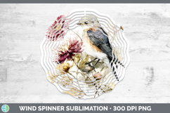 GorgeousBirds 01 Autumn Floral Wind Spinner design.