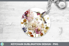 GorgeousBirds 01 Autumn Floral Keychain design.