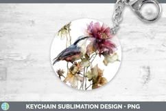 GorgeousBirds 01 Autumn Floral Keychain design.