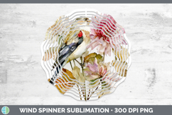 GorgeousBirds 01 Autumn Floral Wind Spinner design.