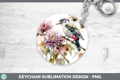 GorgeousBirds 01 Autumn Floral Keychain design.