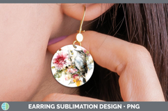 GorgeousBirds 01 Autumn Floral Round Earrings design.