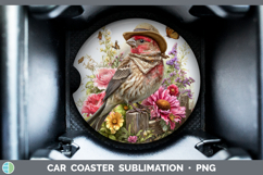 GorgeousBirds 01 Bandana Summer Car Coaster design.