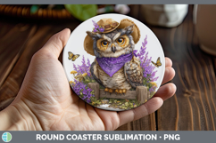 GorgeousBirds 01 Bandana Summer Round Coaster design.