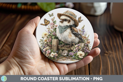 GorgeousBirds 01 Bandana Summer Round Coaster design.