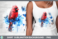 GorgeousBirds 01 Blue Drips Shirt design.