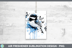 GorgeousBirds 01 Blue Drips Air Freshener design.