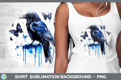 GorgeousBirds 01 Blue Drips Shirt design.