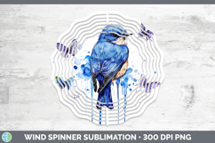 GorgeousBirds 01 Blue Drips Wind Spinner design.