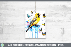 GorgeousBirds 01 Blue Drips Air Freshener design.