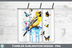 GorgeousBirds 01 Blue Drips Tumbler design.