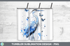 GorgeousBirds 01 Blue Drips Tumbler design.