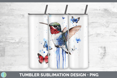 GorgeousBirds 01 Blue Drips Tumbler design.