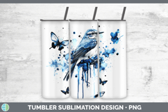 GorgeousBirds 01 Blue Drips Tumbler design.