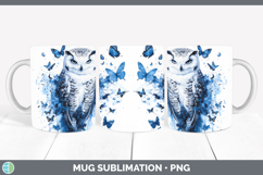 GorgeousBirds 01 Blue Drips Mug Wrap design.