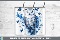 GorgeousBirds 01 Blue Drips Tumbler design.