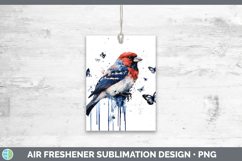 GorgeousBirds 01 Blue Drips Air Freshener design.