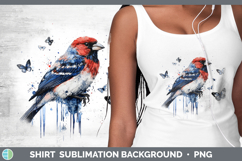 GorgeousBirds 01 Blue Drips Shirt design.