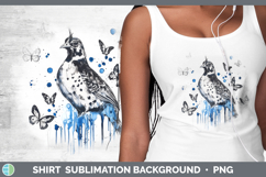 GorgeousBirds 01 Blue Drips Shirt design.