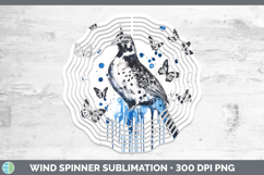 GorgeousBirds 01 Blue Drips Wind Spinner design.