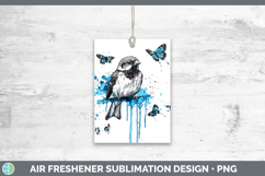 GorgeousBirds 01 Blue Drips Air Freshener design.