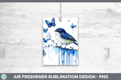GorgeousBirds 01 Blue Drips Air Freshener design.