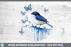 GorgeousBirds 01 Blue Drips Wind Spinner design.