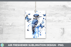 GorgeousBirds 01 Blue Drips Air Freshener design.
