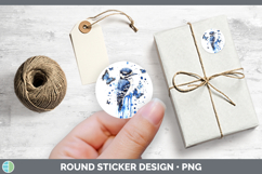 GorgeousBirds 01 Blue Drips Stickers design.
