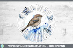 GorgeousBirds 01 Blue Drips Wind Spinner design.