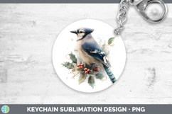 GorgeousBirds 01 Christmas Botanicals Keychain design.