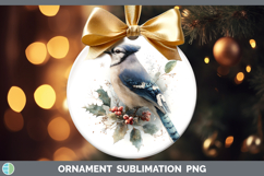 GorgeousBirds 01 Christmas Botanicals Ornament design.