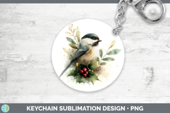 GorgeousBirds 01 Christmas Botanicals Keychain design.