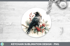 GorgeousBirds 01 Christmas Botanicals Keychain design.