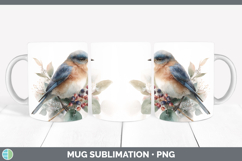 GorgeousBirds 01 Christmas Botanicals Mug Wrap design.