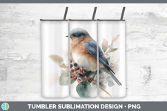 GorgeousBirds 01 Christmas Botanicals Tumbler design.