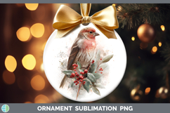 GorgeousBirds 01 Christmas Botanicals Ornament design.