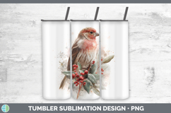 GorgeousBirds 01 Christmas Botanicals Tumbler design.
