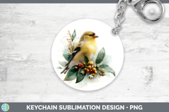 GorgeousBirds 01 Christmas Botanicals Keychain design.