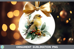 GorgeousBirds 01 Christmas Botanicals Ornament design.