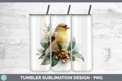 GorgeousBirds 01 Christmas Botanicals Tumbler design.