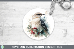 GorgeousBirds 01 Christmas Botanicals Keychain design.