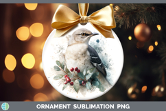GorgeousBirds 01 Christmas Botanicals Ornament design.